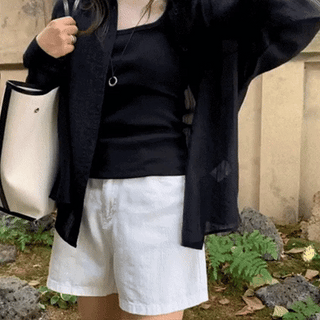 Kishu Summer Stripe Oversized Shirt