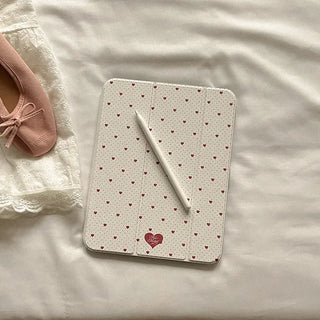 Heart Pin Dot iPad Pro Air 13 11 Clear Removable Cover Case