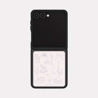 holiday table Galaxy Zflip fold 8 Epoxy Black Bumper Case