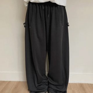 Chiha Side Snap Wide Banding Sweatpants - Long Short ver.