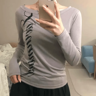 Recommended*CHLOE U-neck long-sleeve t-shirt