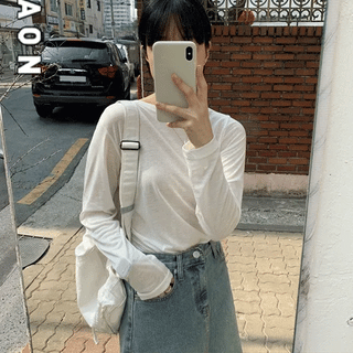 Geru Slim Round Long Sleeve Tee