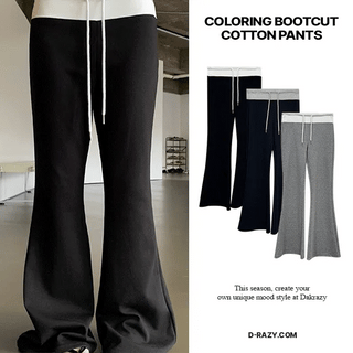 Color-block Bootcut Training Elastic Pants