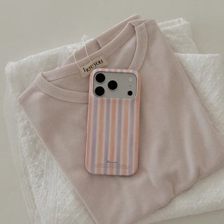 Soft Pastel Stripe iPhone 17 Pro Hard Case