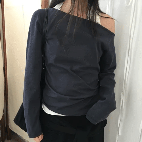 True Off-Shoulder Long Sleeve Tee (3 colors)