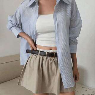 Ruby Stripe See-through Shirt