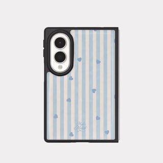 Candy Stripe Galaxy Zflip Fold 8 Epoxy Black Bumper Case