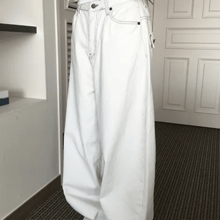 Koto Back Pocket Stitch Wide Cotton Pants