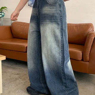 Shari Summer Washed Wide Denim Pants