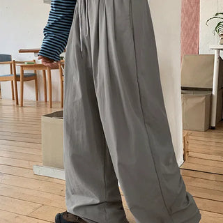Nerve Nylon Pintuck Elastic Waist Pants