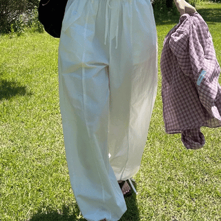 Ice Cotton Cut-out Pants