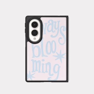 Always Blooming Galaxy Z-Flip Fold 8 Epoxy MagSafe Black Bumper Case