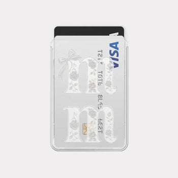 [mm] Rosy Lace MagSafe Clear Card Wallet Pocket Case