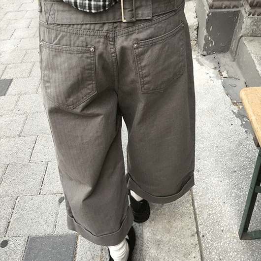 Giovanni Roll-up Cotton Bermuda Pants