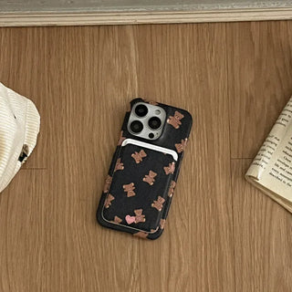 Love Teddy Stitch MagSafe Card Slot Wallet Pocket Case