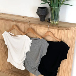 Muse Shirred Off-Shoulder T-shirt