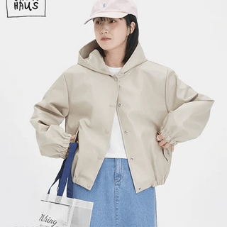 EQ Banding Hooded Leather Jumper