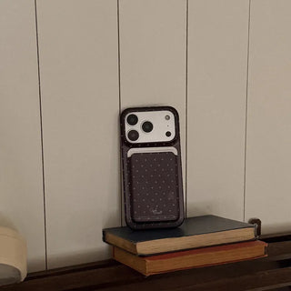Minimal Dot MagSafe Card Slot Wallet Pocket Case