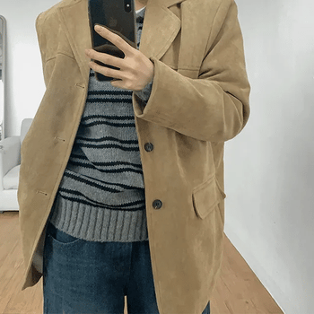 Recent Suede Tumble Oversized Jacket