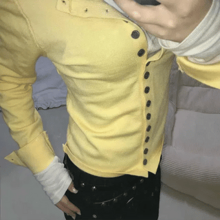 Slim button cardigan