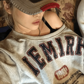 Camo eyelet cropped sweatshirt