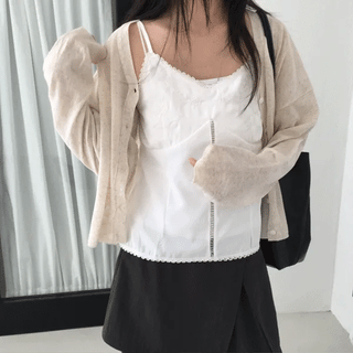 Betty Embroidered Sleeveless Blouse (3 colors)