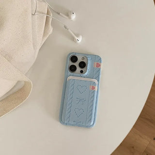 Bow My Heart MagSafe Card Slot Wallet Pocket Case