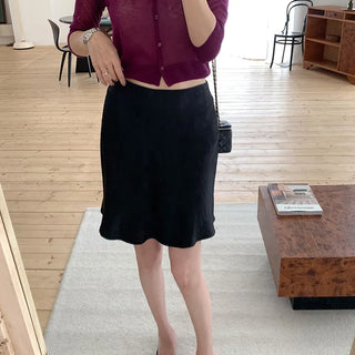 Dive Midi Satin Skirt