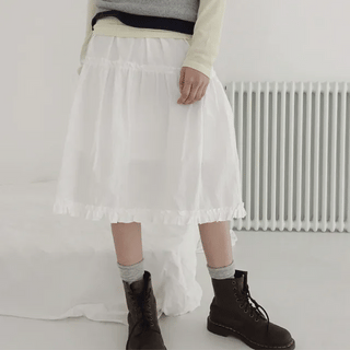 Torua Frill Banding Midi Skirt