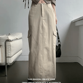 Daily Cotton Cargo Long Skirt