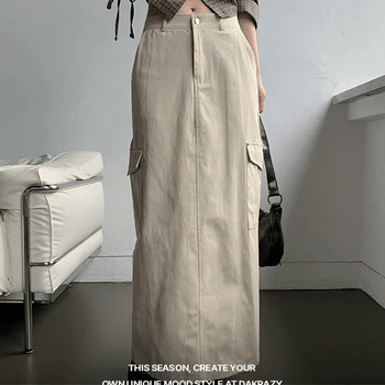 Daily Cotton Cargo Long Skirt