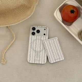 Botanical Stripe MagSafe Hard Phone Case for iPhone 17 Pro