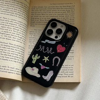 Vintage Western Mood iPhone 18 MagSafe Black Bumper Case