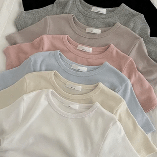 Going Ribbed Slim Short Sleeve Tshirt