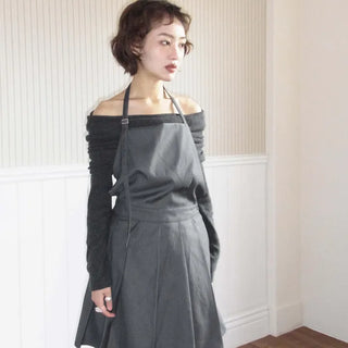 Break pleat dress