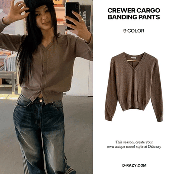 Mono Cotton V-Neck Basic Cardigan