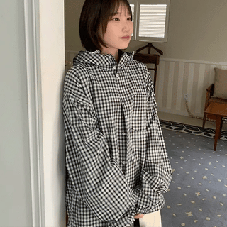 Baydon Check String Over Hoodie