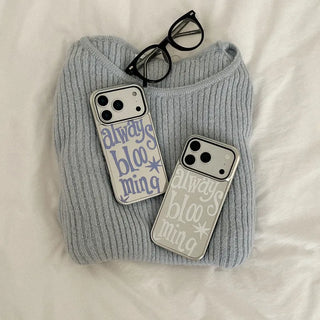 Always Blooming iPhone Silver Mirror Bumper Case