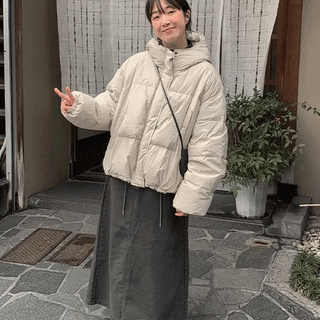 Haruta Two-Way String Hooded Padded Jacket