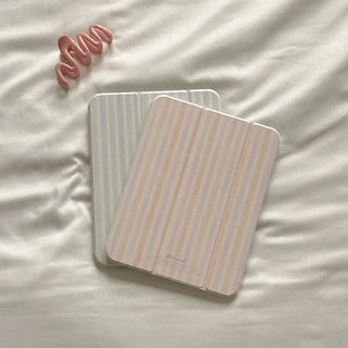 Soft Pastel Stripe iPad Pro Air 13/11 Clear Separable Cover Case