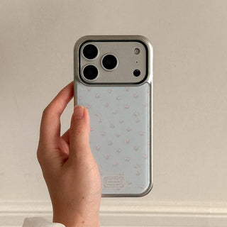 Tiny Rose Garden iPhone 18 Pro Galaxy Epoxy Silver Bumper Case