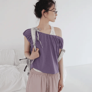 Gardenia Puff Jacquard Short Sleeve T-shirt