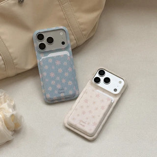 Cozy Flower MagSafe Card Slot Wallet Pocket Case