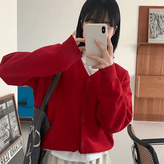 Linance V-Neck Knit Cardigan