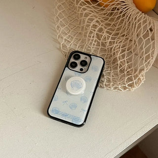 Pearl Shell iPhone 18 MagSafe Black Bumper Case
