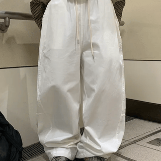Boykin Elastic String Curved Cotton Pants