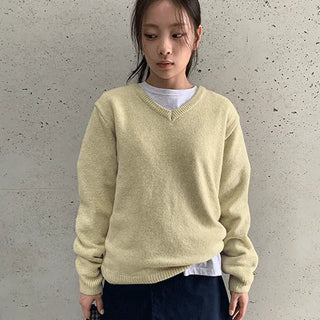 Kyu Wool V-neck Knit