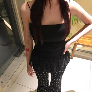 Dot See-through Sleeveless