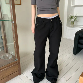 Bohe studded low bootcut pants