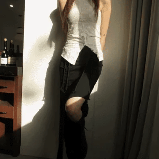 strap unbalanced skirt